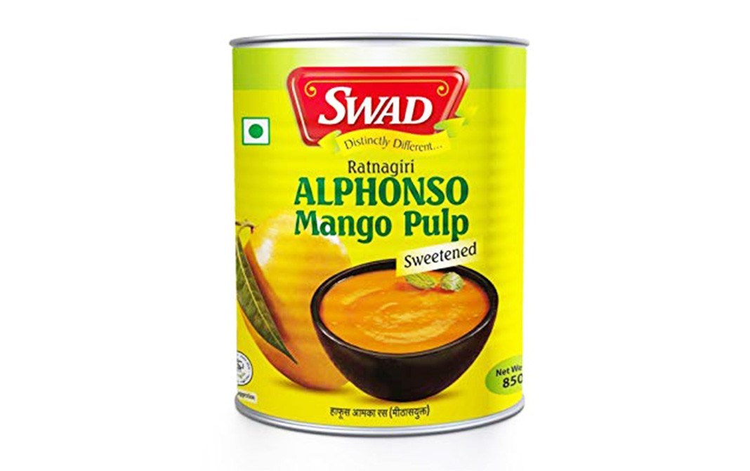 Swad Ratnagiri Alphonso Mango Pulp Sweetened   Tin  850 grams